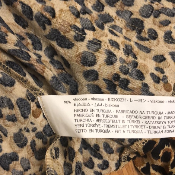 Zara Chetah Animal Print Cropped/ Crop Button Up Top trf collection Size Small - Picture 14 of 16